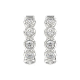 14K WHITE GOLD 1.00CT ROUND DIAMOND LADIES EARRINGS