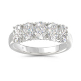 14K WHITE GOLD 2.00CT OVAL DIAMOND LADIES BAND