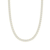 14K YELLOW GOLD 4 3/4CT 18" ROUND DIAMOND LADIES TENNIS NECKLACE
