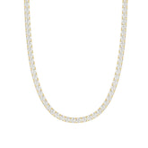 14K YELLOW GOLD 4 3/4CT 18" ROUND DIAMOND LADIES TENNIS NECKLACE