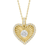 10K YELLOW GOLD 3/4CT ROUND DIAMOND LADIES PENDANT WITH CHAIN