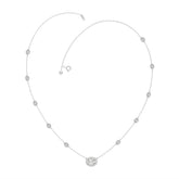 14K WHITE GOLD 2 1/4CT ROUND/OVAL DIAMOND LADIES NECKLACE