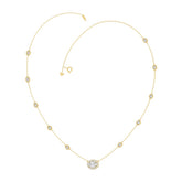 14K YELLOW GOLD 2 1/4CT ROUND/OVAL DIAMOND LADIES NECKLACE