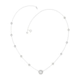 14K WHITE GOLD 2 1/4CT ROUND DIAMOND LADIES NECKLACE