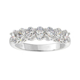 14K WHITE GOLD 1 1/2CT OVAL DIAMOND LADIES BAND
