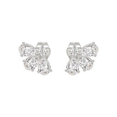 14K WHITE GOLD 1.00CT ROUND/PEAR DIAMOND LADIES EARRINGS