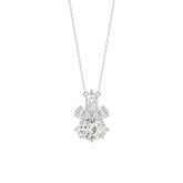 14K WHITE GOLD 1 1/2CT MARQUISE/PEAR/OVAL DIAMOND LADIIES PENDANT WITH CHAIN