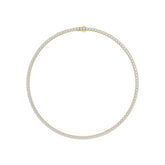 14K YELLOW GOLD 12.00CT ROUND DIAMOND MEN'S NECKLACE