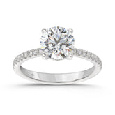 14K WHITE GOLD 1 3/4CT ROUND DIAMOND LADIES RING (CENTER STONE ROUND DIAMOND 1 1/2CT)