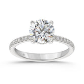 14K WHITE GOLD 1 3/4CT ROUND DIAMOND LADIES RING (CENTER STONE ROUND DIAMOND 1 1/2CT)