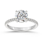 14K WHITE GOLD 1 3/4CT ROUND DIAMOND LADIES RING (CENTER STONE ROUND DIAMOND 1 1/2CT)