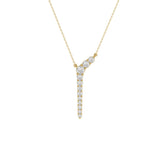 10K Yellow Gold 1/3Ct Round Diamond Y Shape Necklace Elegant Women Fine Jewelry (Color F-G -Clarity Vs1/Vs2)