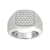 10K WHITE GOLD 1.00CT ROUND DIAMOND MEN'S RING