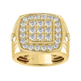 10K YELLOW GOLD 2.00CT ROUND DIAMOND MEN'S RING