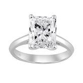 14K WHITE GOLD 4.00CT RADIANT DIAMOND LADIES RING