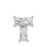 10K WHITE GOLD 1.00CT FANCY CUT ALPHABET DIAMOND LADIES PENDANT WITH CHAIN