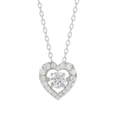 10K WHITE GOLD 3/4CT ROUND DIAMOND LADIES PENDANT WITH CHAIN (CENTER STONE ROUND DIAMOND 1/2CT)