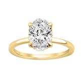 14K YELLOW GOLD 2.00CT OVAL/ROUND DIAMOND LADIES RING (CENTER STONE OVAL DIAMOND 2CT)