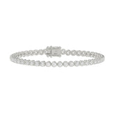 14K WHITE GOLD 3.00CT ROUND DIAMOND LADIES BRACELET
