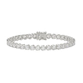 14K WHITE GOLD 7.00CT ROUND DIAMOND LADIES BRACELET