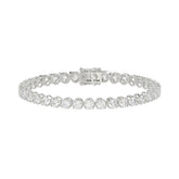 14K WHITE GOLD 9.00CT ROUND DIAMOND LADIES BRACELET