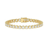 Luxury 14K Yellow Gold Round Diamond Tennis Bracelet 10.00 Ct Elegant Women Jewelry (Color F-G -Clarity Vs1/Vs2)