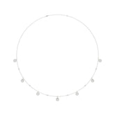 14K WHITE GOLD 1.00CT ROUND/PEAR DIAMOND LADIES NECKLACE
