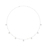 14K WHITE GOLD 1.00CT ROUND/PEAR DIAMOND LADIES NECKLACE