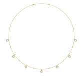 14K YELLOW GOLD 1.00CT ROUND/PEAR DIAMOND LADIES NECKLACE
