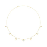 14K YELLOW GOLD 1 1/2CT ROUND DIAMOND LADIES NECKLACE