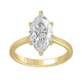 14K YELLOW GOLD 1 1/2CT MARQUISE DIAMOND SOLITAIRE RING