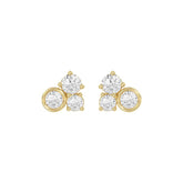 Classic 10K Yellow Gold Round Lab Grown Diamond Ladies Fashion Earring 3/4Ct (Color F-G -Clarity Vs1/Vs2)