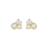 Classic 10K Yellow Gold Round Lab Grown Diamond Ladies Fashion Earring 3/4Ct (Color F-G -Clarity Vs1/Vs2)