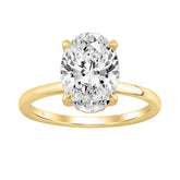 14K YELLOW GOLD 3.00CT OVAL/ROUND DIAMOND LADIES RING (CENTER STONE OVAL DIAMOND 3.00CT)