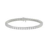 14K WHITE GOLD 6 3/8CT ROUND DIAMOND LADIES BRACELET