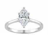 14K WHITE GOLD 1.00CT MARQUISE DIAMOND LADIES SOLITAIRE RING (CENTER STONE MARQUISE DIAMOND 1CT