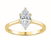 14K YELLOW GOLD 1.00CT MARQUISE DIAMOND LADIES SOLITAIRE RING (CENTER STONE MARQUISE DIAMOND 1CT