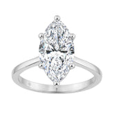 14K WHITE GOLD 3.00CT MARQUISE DIAMOND LADIES SOLITAIRE RING (CENTER STONE MARQUISE DIAMOND 3CT