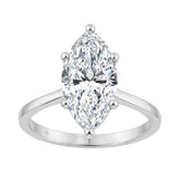 14K WHITE GOLD 3.00CT MARQUISE DIAMOND LADIES SOLITAIRE RING (CENTER STONE MARQUISE DIAMOND 3CT