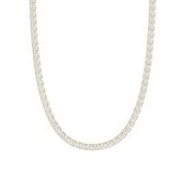 14K YELLOW GOLD 6 7/8CT 16" ROUND DIAMOND LADIES TENNIS NECKLACE