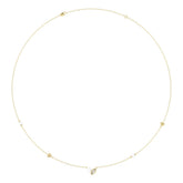 10K Yellow Gold Pearl & Ladies Necklace 1/5CT Marquise Diamonds (Color F-G -Clarity VS1/VS2)