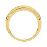Luxury 14K Yellow Gold 1.00Ct Men'S Round Cut Lab Grown Diamond Band
