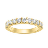 Luxury 14K Yellow Gold 1.00Ct Ladies Wedding Band With Round Brilliant Diamonds