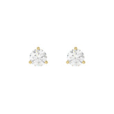 14K Yellow Gold 1 1/2Ct Round Diamond Solitaire Earrings For Women Classic Diamond Stud Earrings