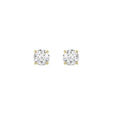 14K Yellow Gold 1.00 Ct Round Brilliant Diamond Stud Earrings Lab Grown Diamond Solitaire Earrings For Women Fine Jewelry Gift