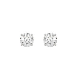 14K White Gold 2.00 Ct Round Brilliant Diamond Stud Earrings Lab Grown Diamond Solitaire Earrings For Women Fine Jewelry Gift