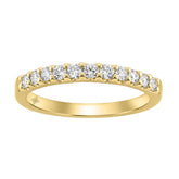 Elegant 14K Yellow Gold Ladies Diamond Wedding Band With 1/3Ct Round Diamonds