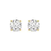 14K Yellow Gold 5.00 Ct Lab Grown Round Diamond Stud Earrings Brilliant Cut Diamond Earrings For Women