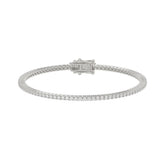 14K White Gold 2.00CT Round Diamond Four-Prong Tennis Bracelet For Women Classic Diamond Bracelet