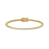 14K Yellow Gold 2.00CT Round Diamond Four-Prong Tennis Bracelet For Women Classic Diamond Bracelet